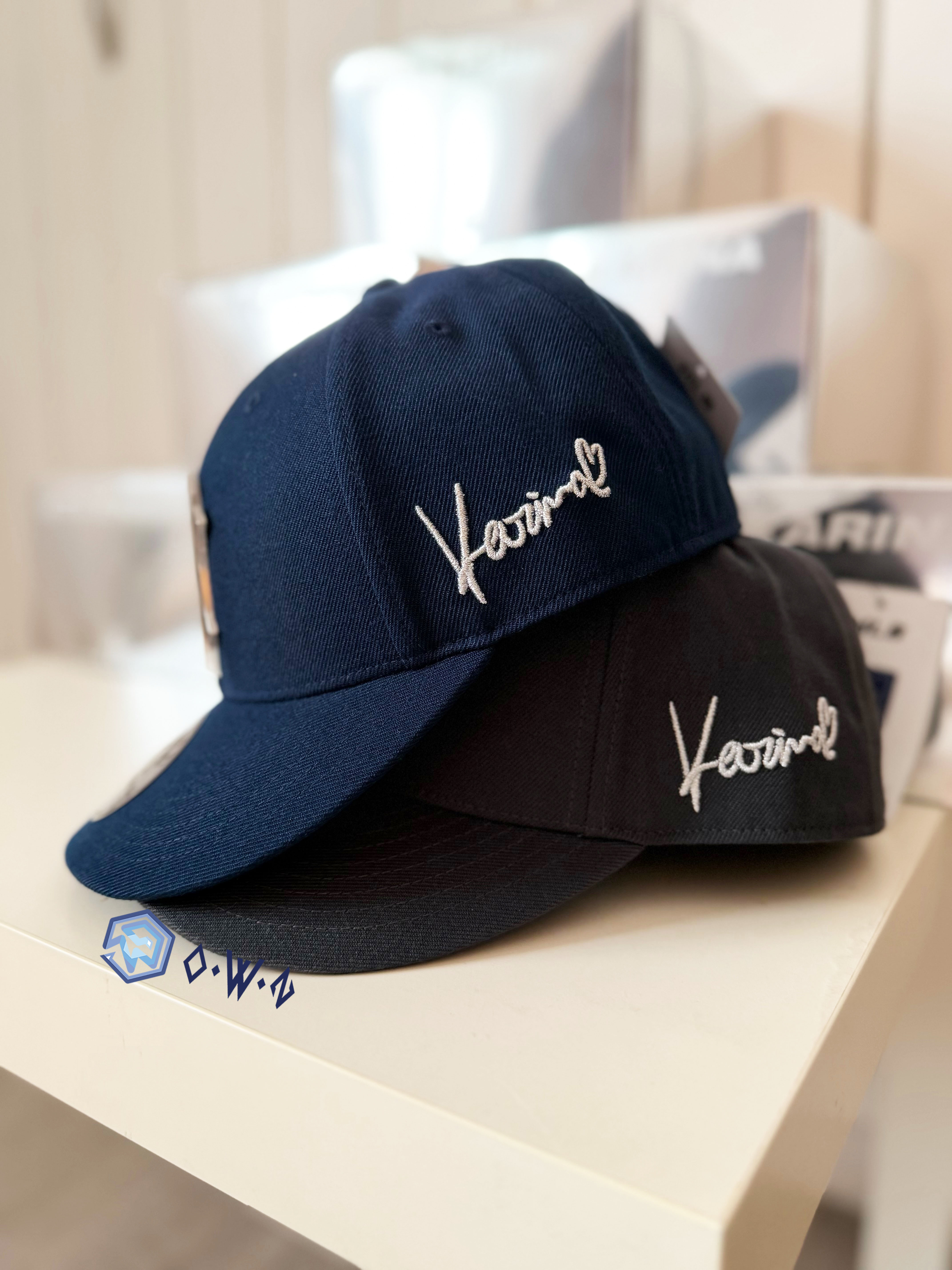 【OWN】MLB Korea 帽子 全封帽 Karina 卡寶 簽名帽 棒球帽 老帽 57 59 小卡 限量 海外限定 灰色 深藍