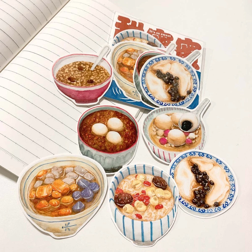 甜蜜蜜貼紙組 不透明貼紙 防水貼紙 9張入｜針線球 Yarnball 台灣