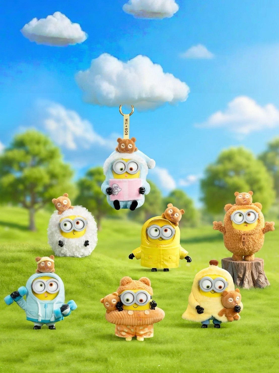 BOB & TIM 小小兵 好朋友在一起 毛絨掛件 盲盒