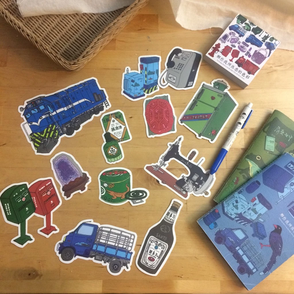 台灣色彩 防水超大貼紙 12張入｜針線球 Yarnball 台灣