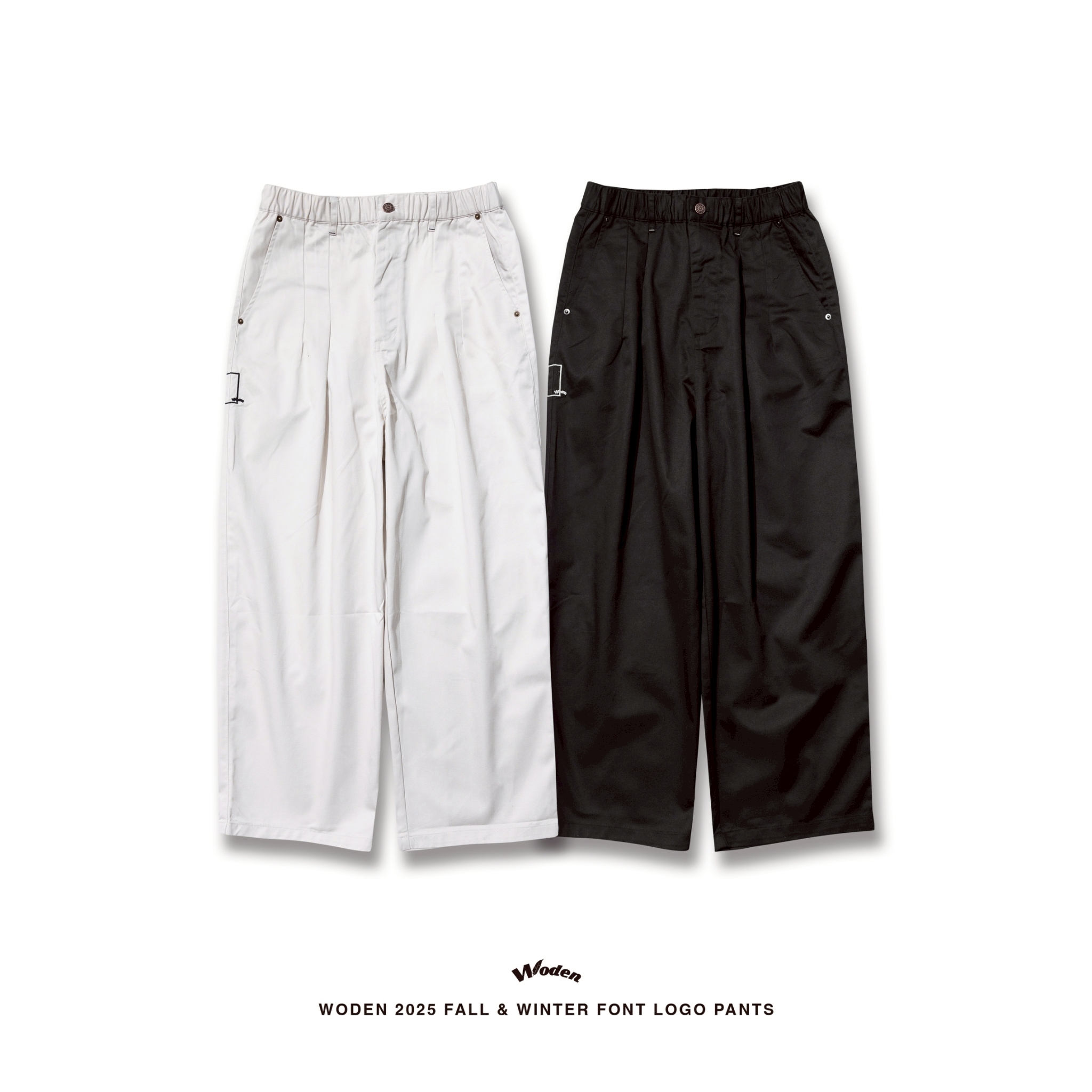 WODEN 2025 Fall & Winter 009 Font LOGO Cargo Pants
