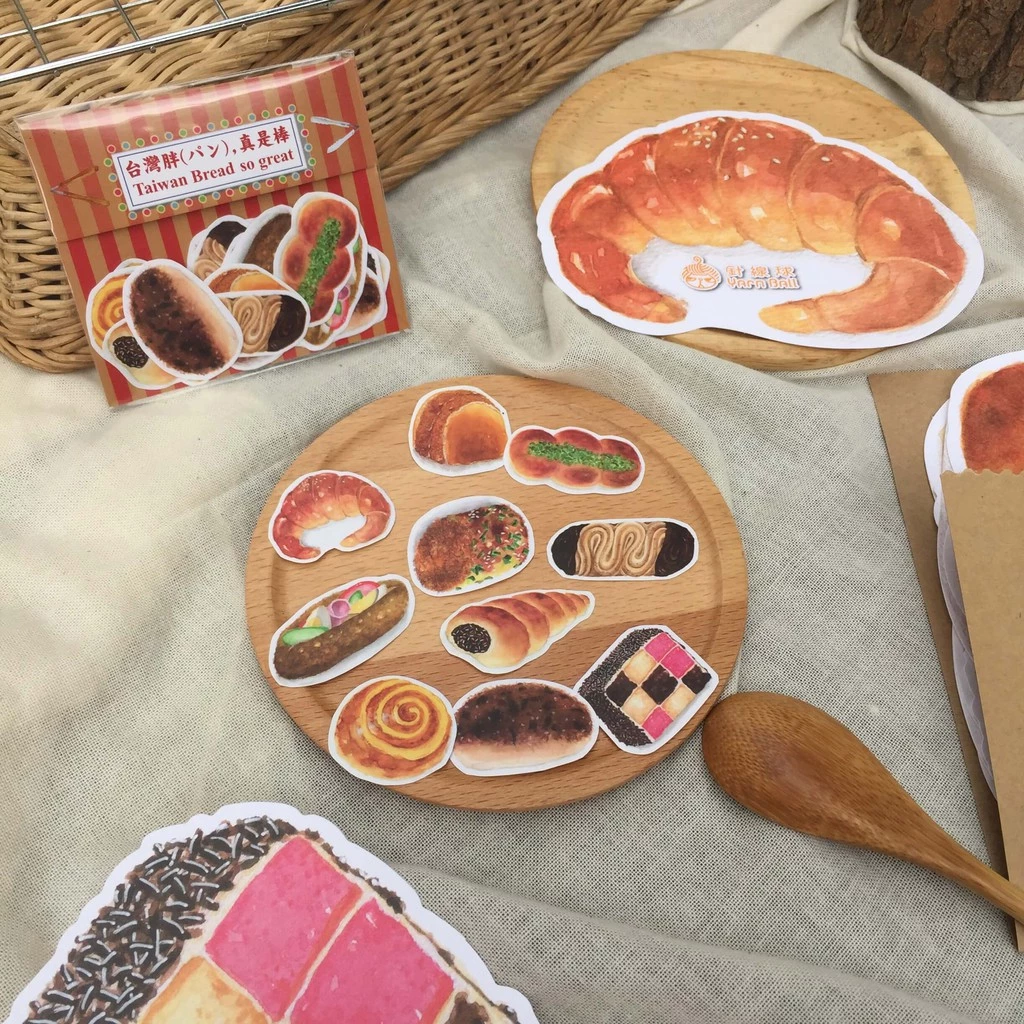 台灣胖真是棒 麵包小貼紙 套裝組 10款20入｜針線球 Yarnball 台灣