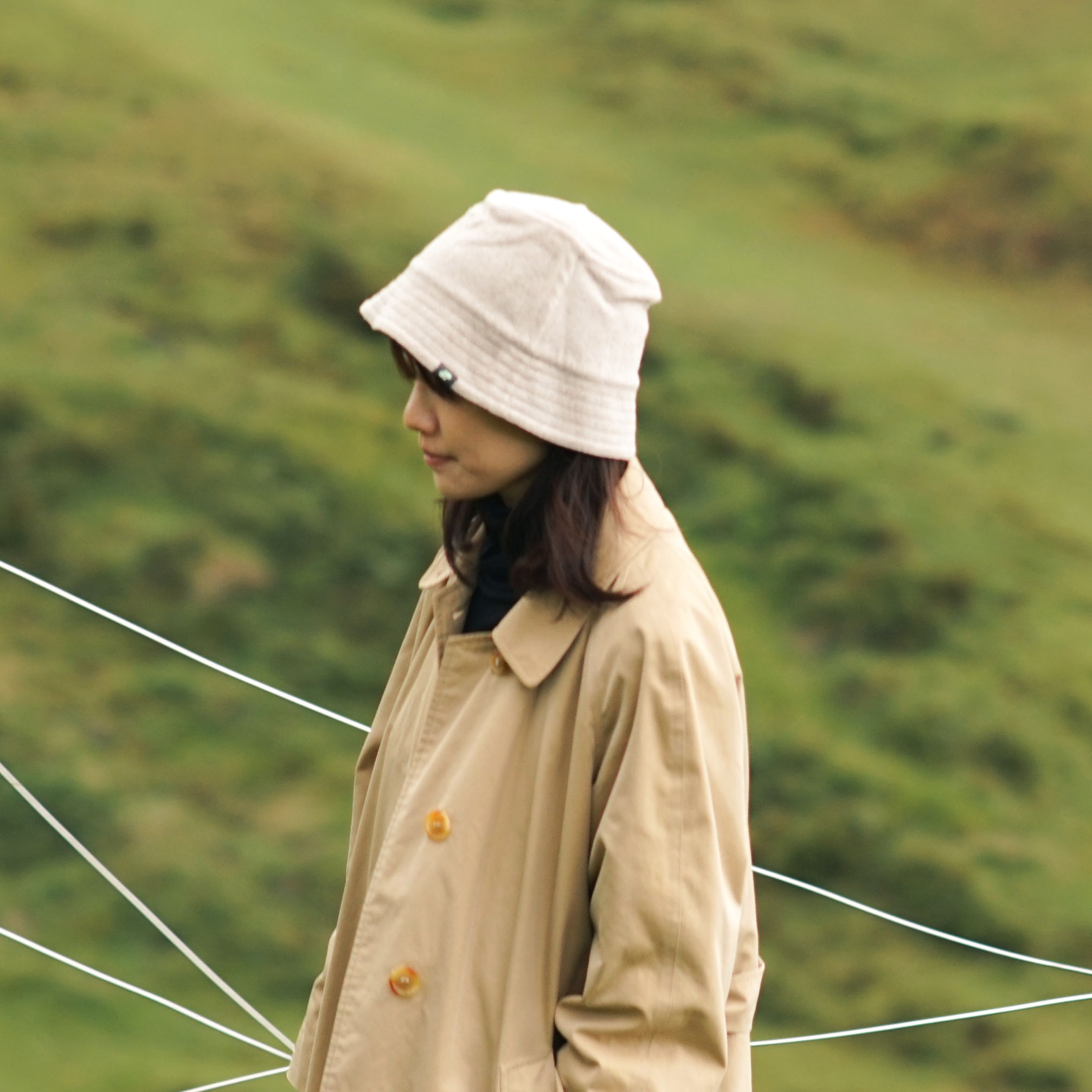 羊駝毛氈雙面漁夫帽｜米白/深棕｜秘魯