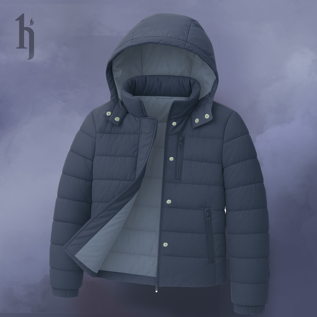 蓄熱雲絲絨外套-深藍