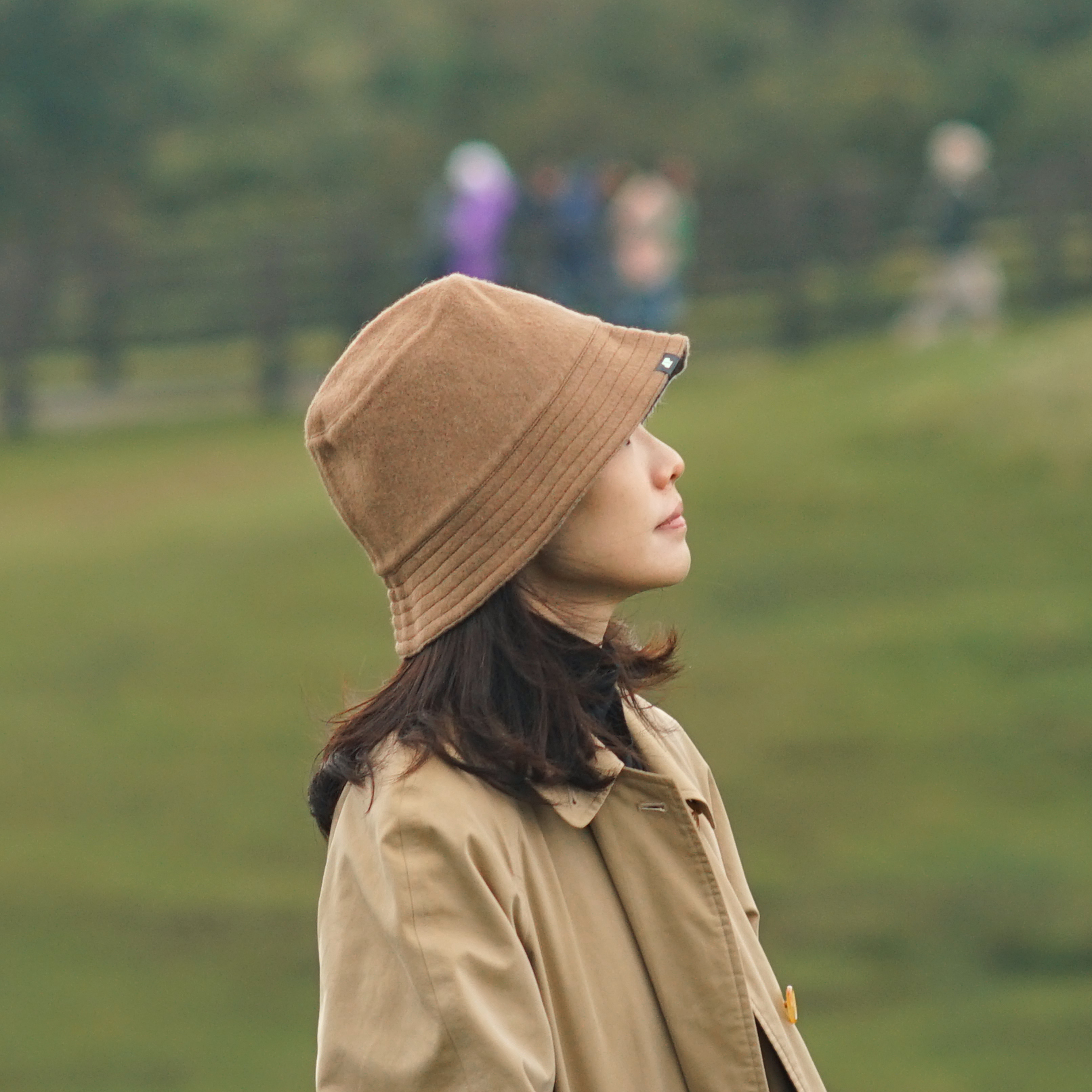 羊駝毛氈雙面漁夫帽｜暖棕/淺灰｜秘魯