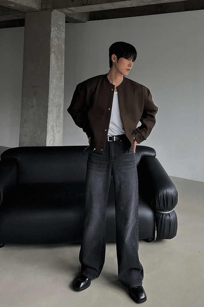 黑色喇叭牛仔褲