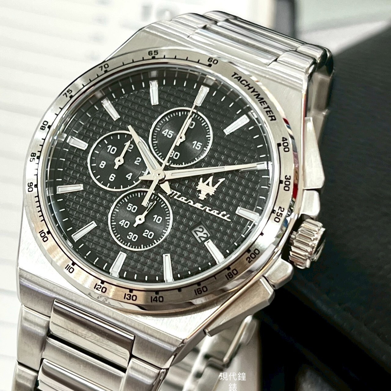 【Maserati 瑪莎拉蒂】Velocità系列 三眼計時凜冽黑腕錶R8873653004 41mm 現代鐘錶