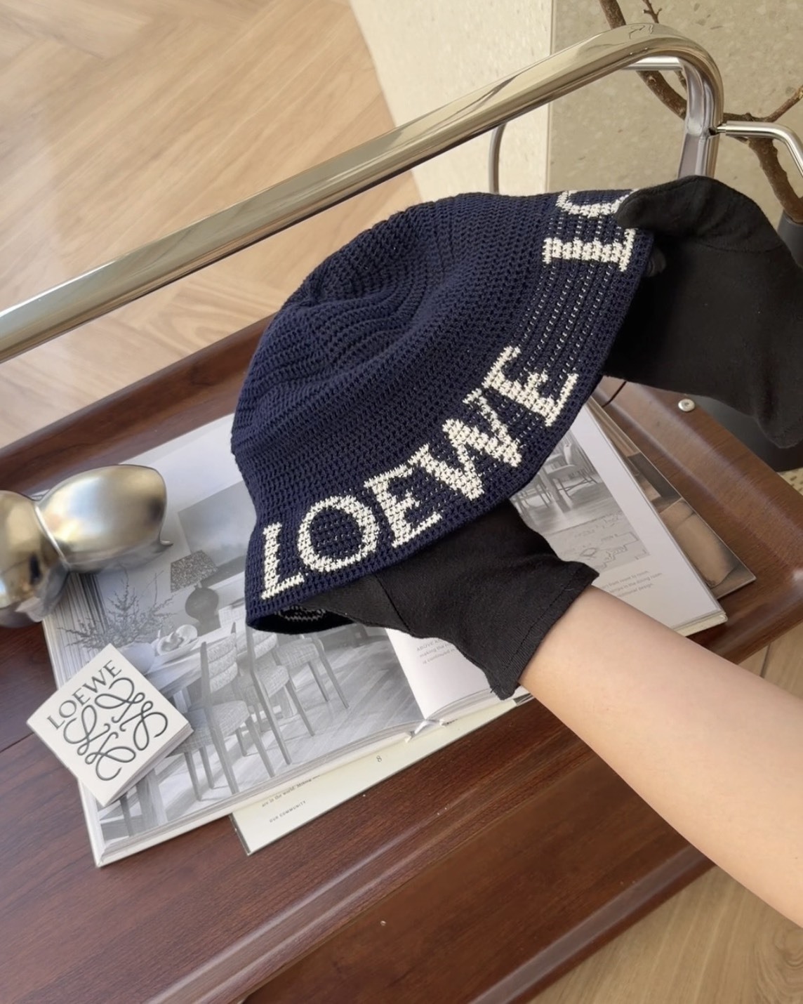 LOEWE｜logo 漁夫帽 深海軍藍