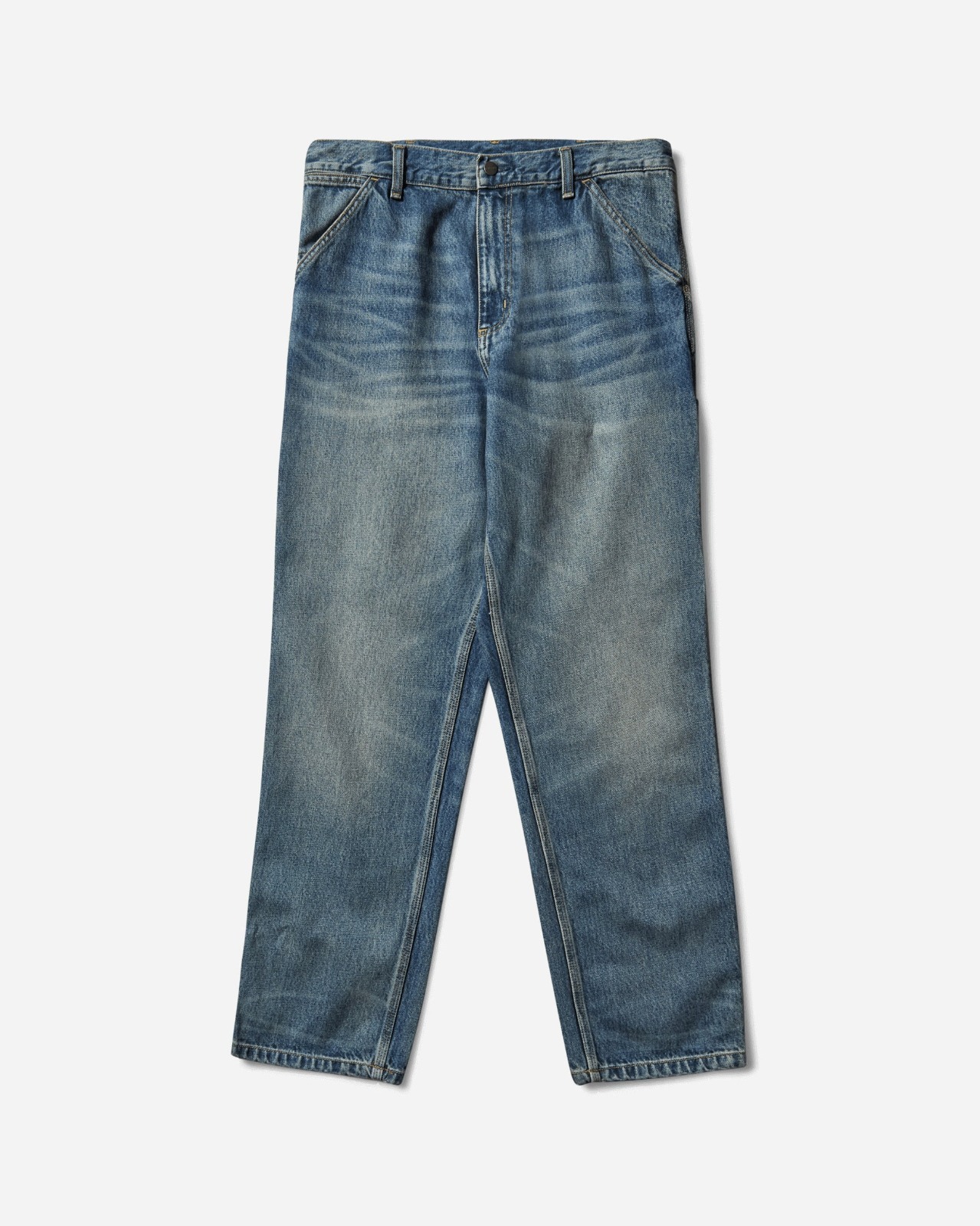 現貨|Carhartt WIP Single Knee Pants Blue (Worn Used Wash)