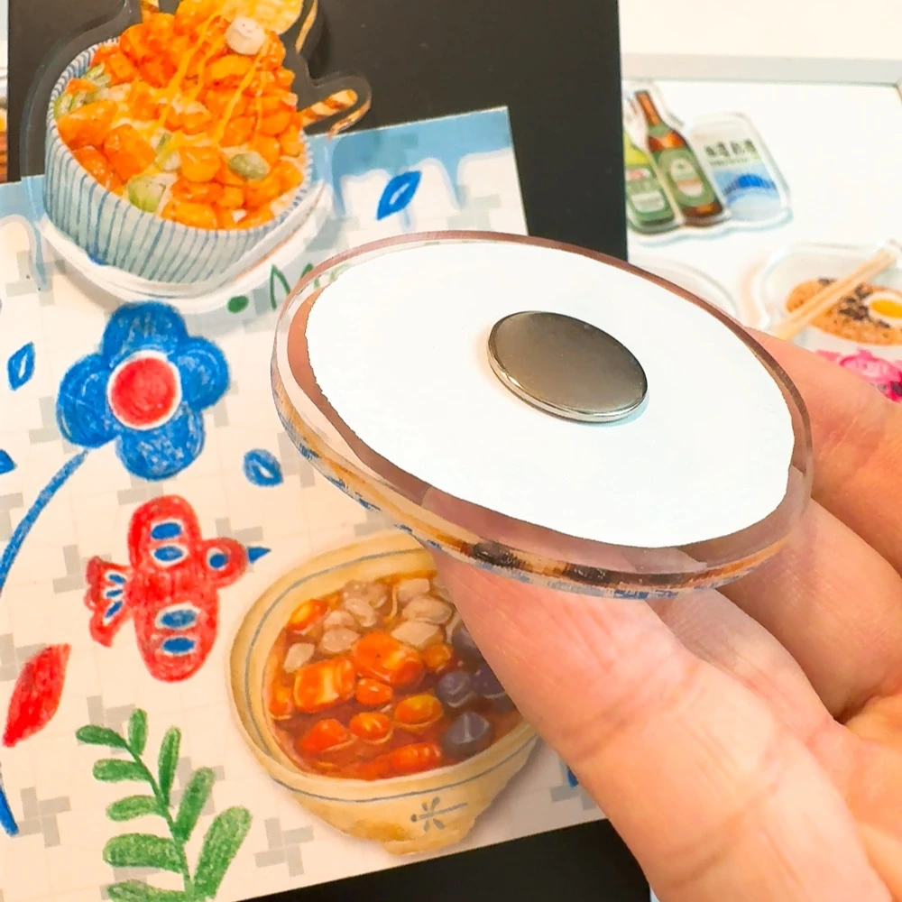 雞腿便當磁鐵 壓克力磁鐵 便當磁鐵 台灣文化｜針線球 Yarnball 台灣