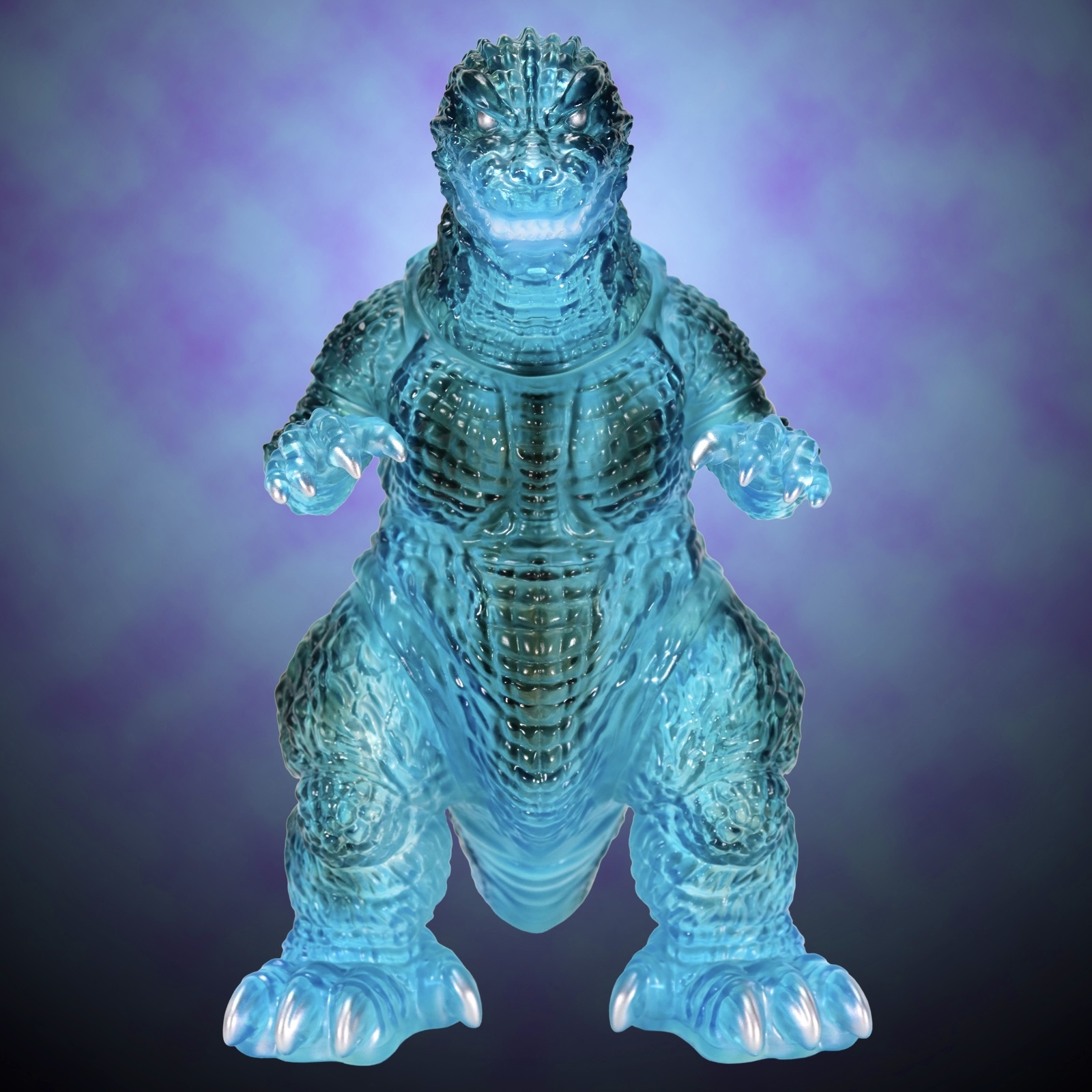 「ACG.GO」「預購」日版 CCP BIG 復古軟膠系列哥吉拉(2001) 熱線透明藍