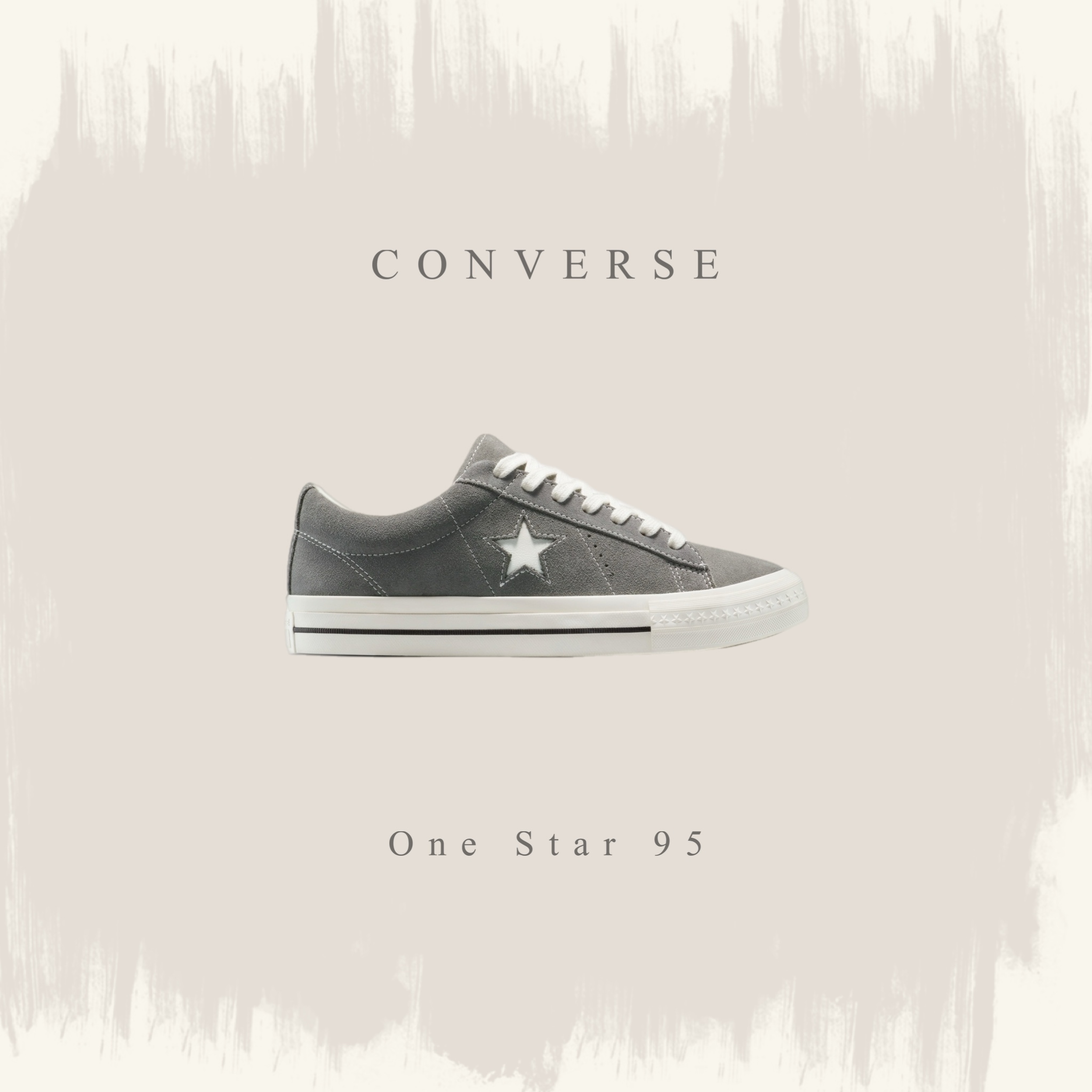 CONVERSE ONE STAR 95 OX 淺灰 麂皮 滑板鞋 匡威 休閒鞋 A15617C