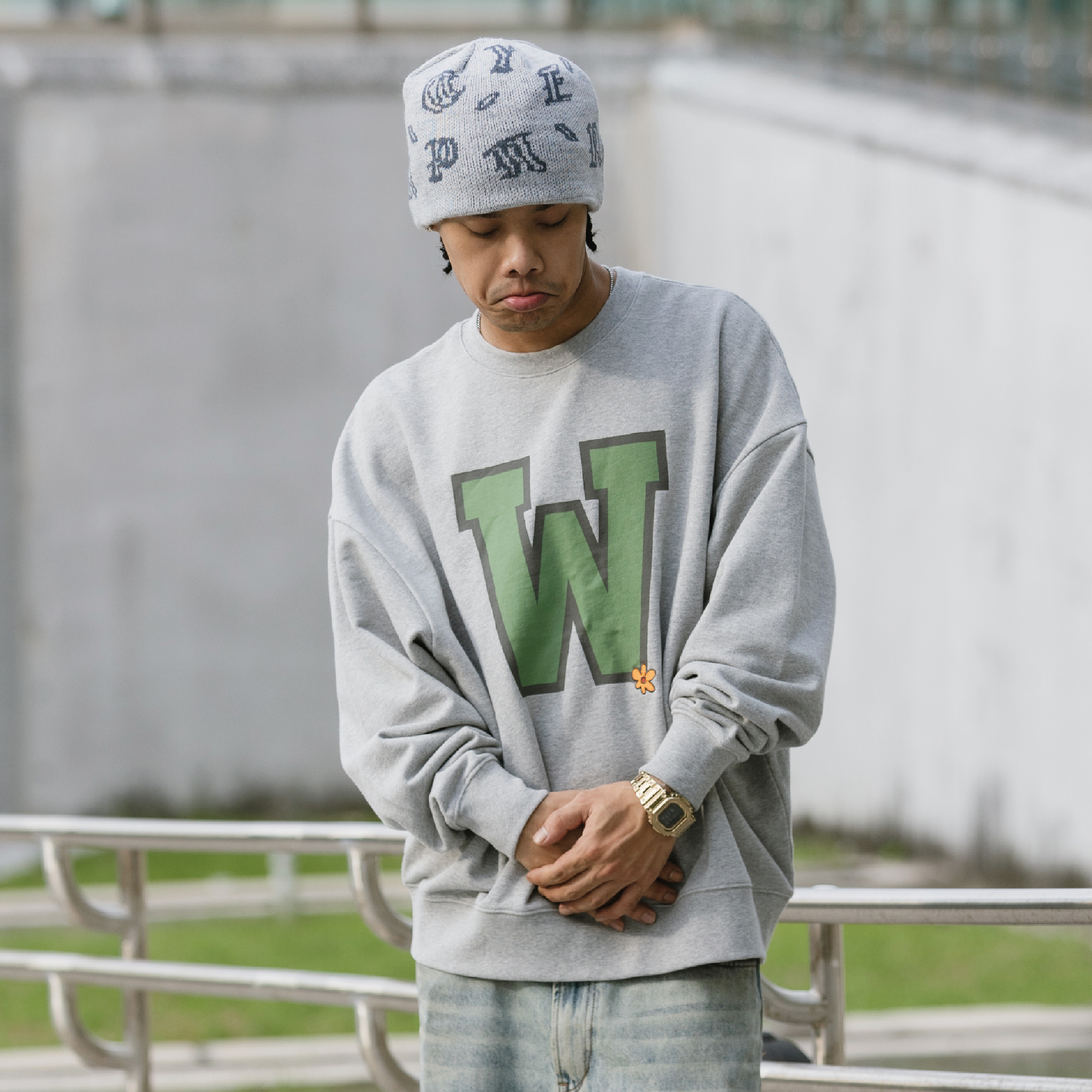 WODEN® Flower W Sweatshirt 花朵圖像大學Tee