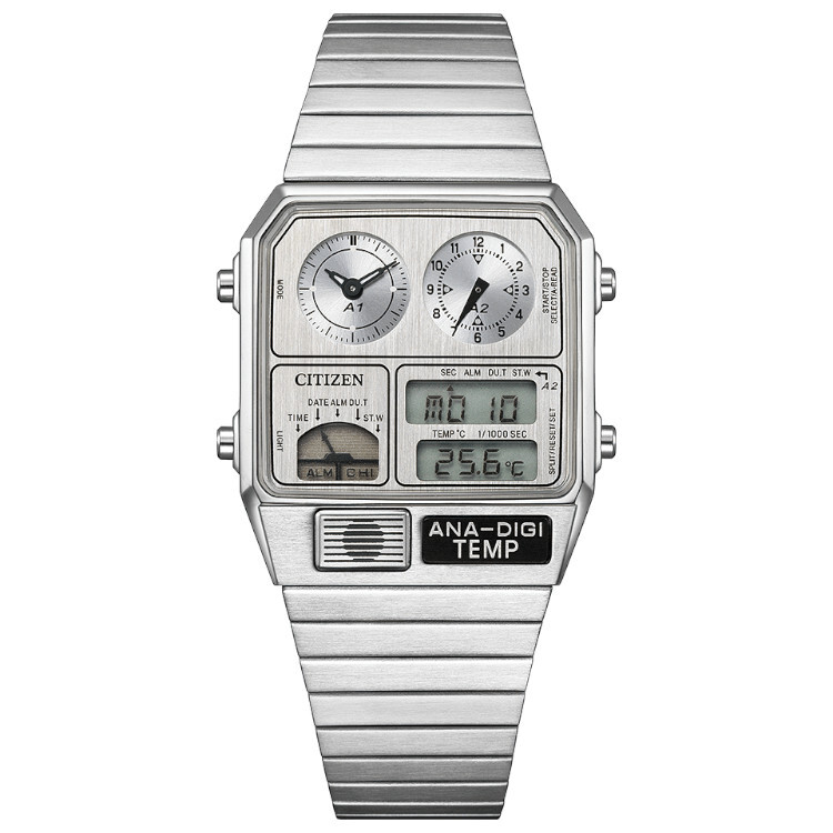Citizen Ana Digi Temp Metallic Digital Watch  JG2101-51H