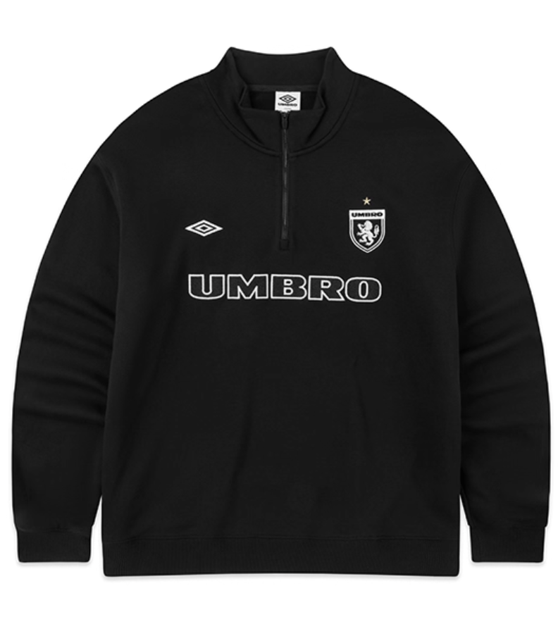 [現貨] UMBRO Half Zip Sweatshirt | Black / Grey