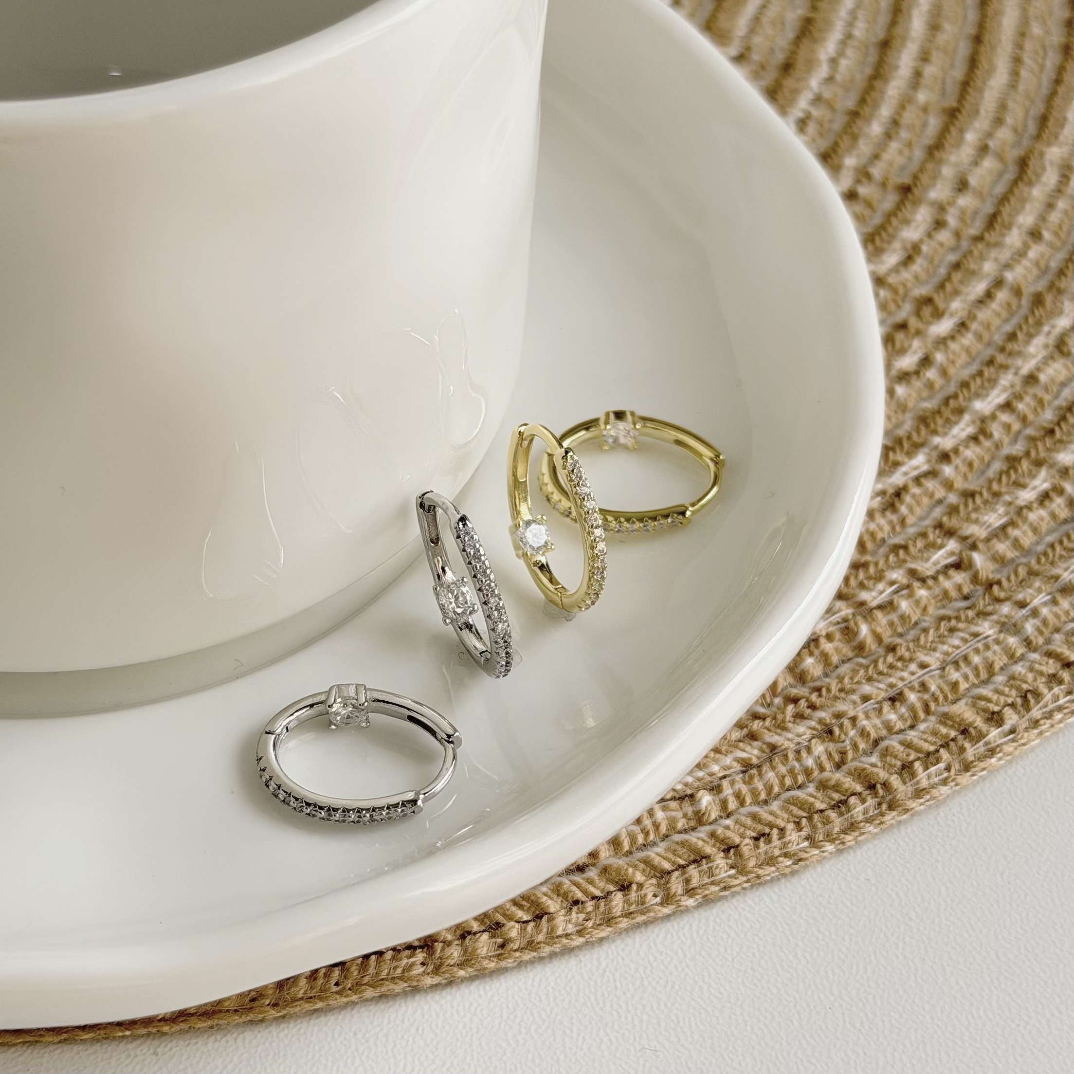 Y378排鑽內圈單鑽純銀易扣