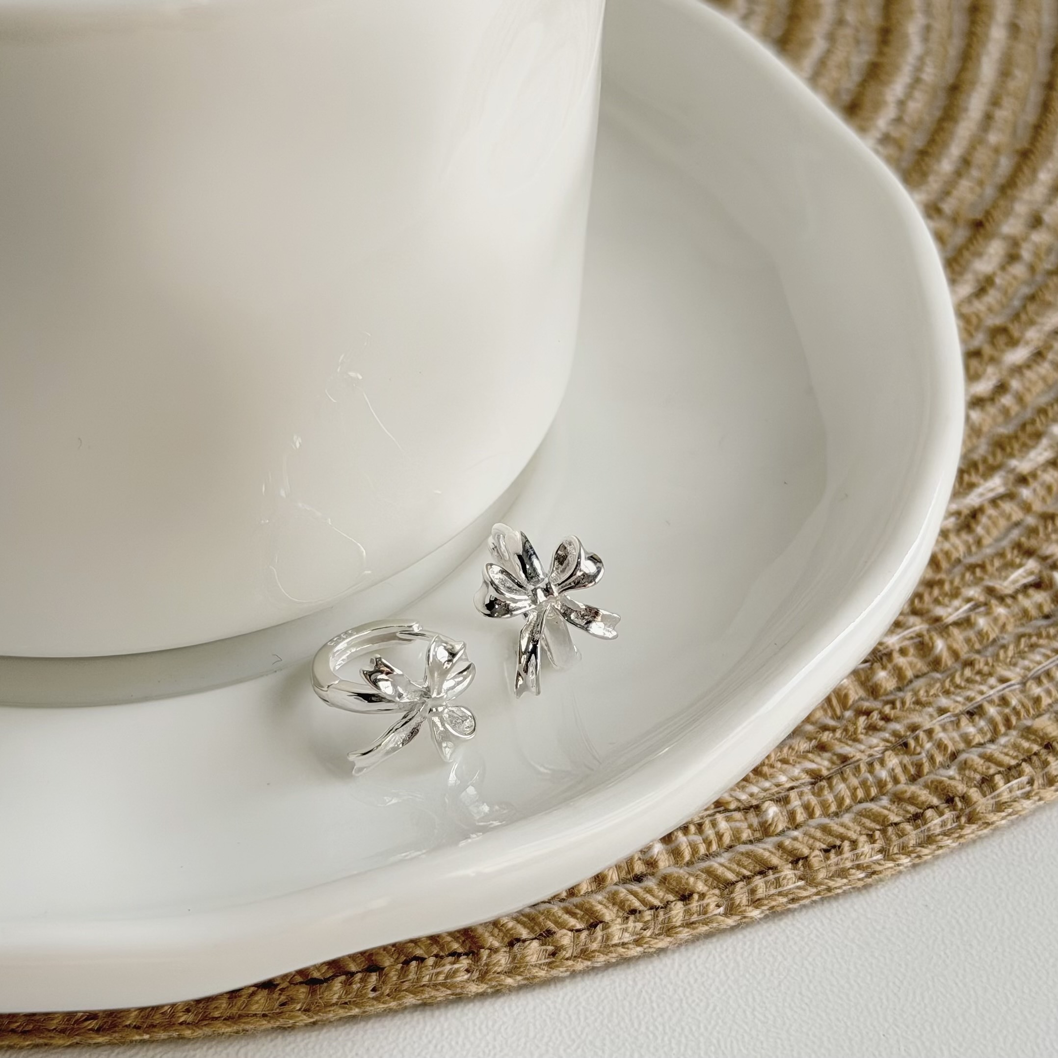 B33立體蝴蝶結純銀易扣