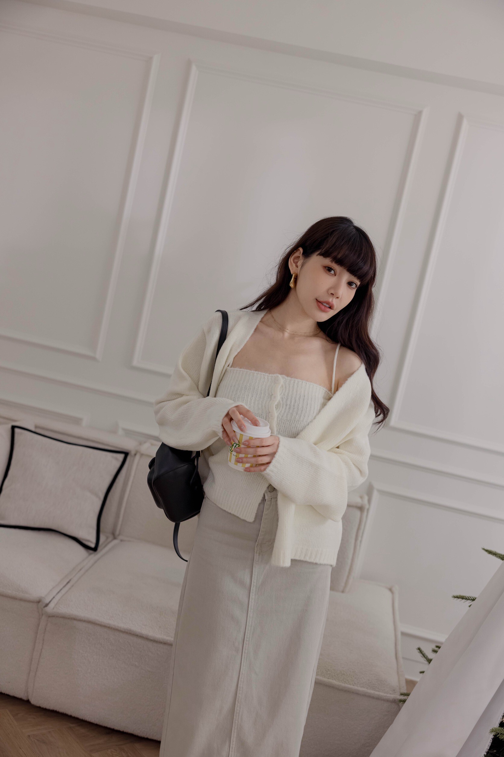 （現貨）🇰🇷#AE96 誰穿誰好看1+1背心外套(黑/咖/卡其/白/灰)