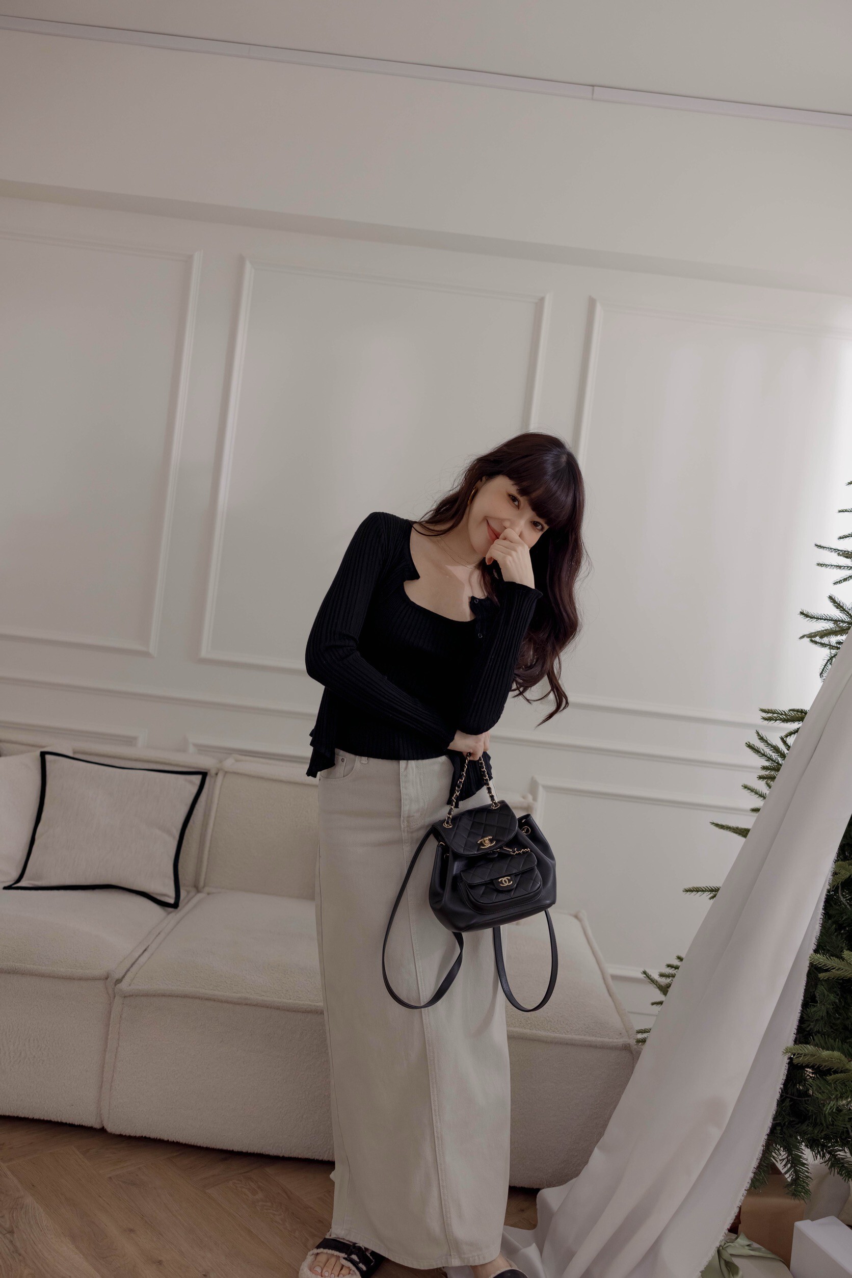 (現貨)#AE69 坑條1+1背心外套(米/灰/黑)