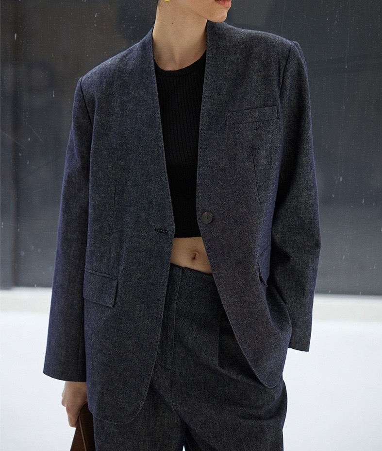 No.4091 老錢無領西裝外套