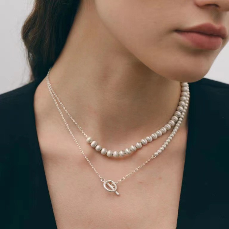 No.9122 To拉絲串珠長項鍊