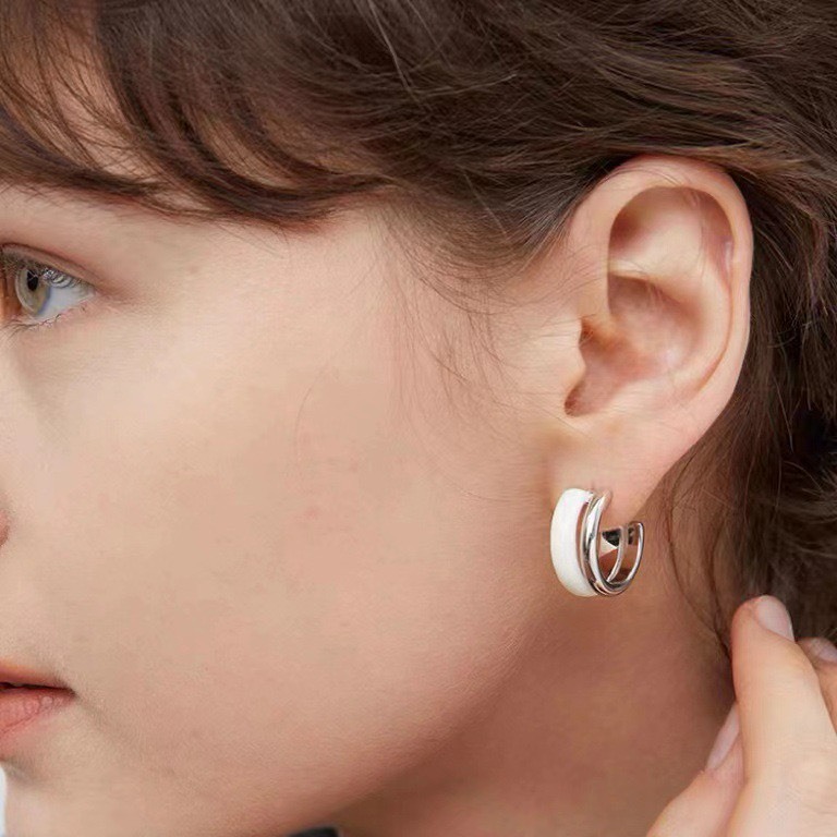 No.9124 法式高級琺瑯雙層耳針