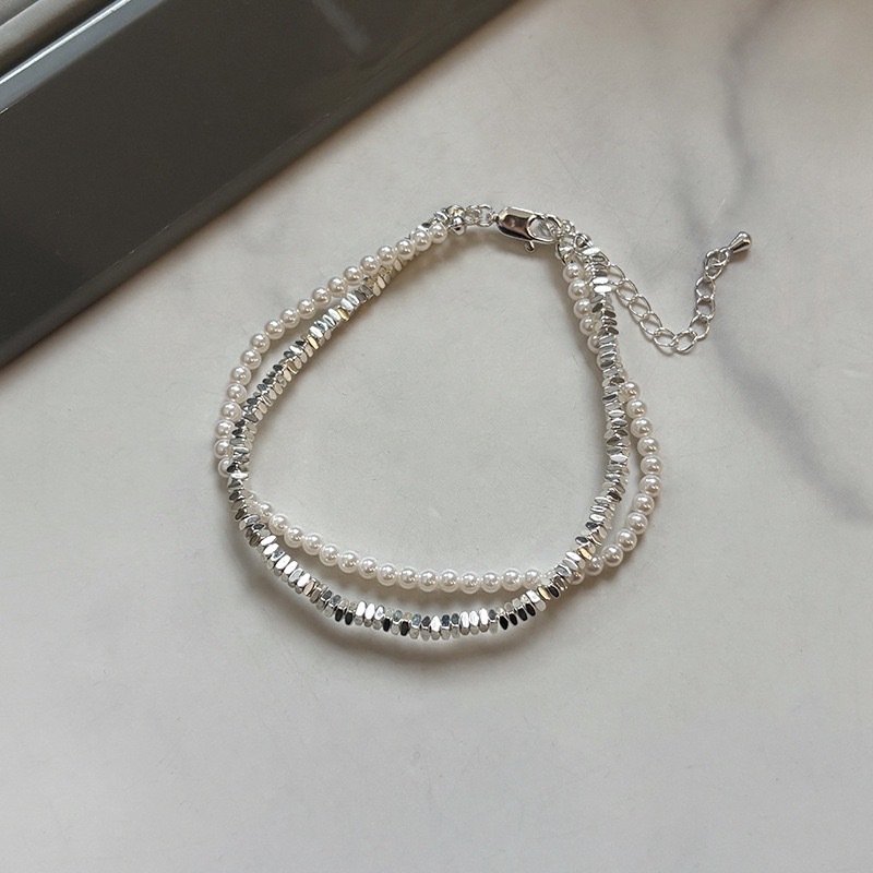 No.9052 碎銀珍珠雙手鍊