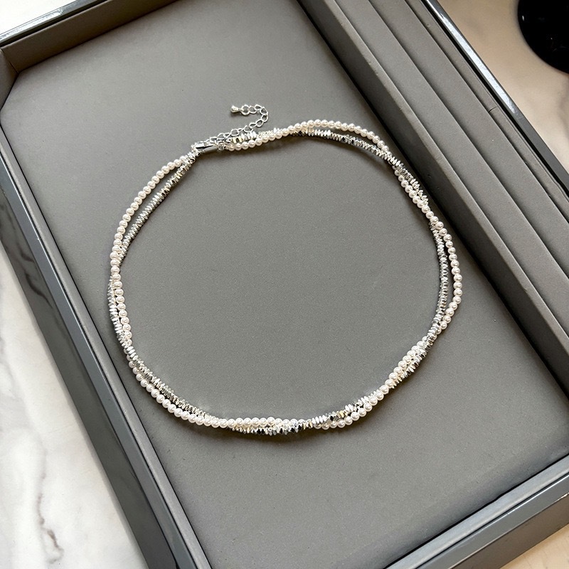 No.9051 碎銀珍珠雙項鍊