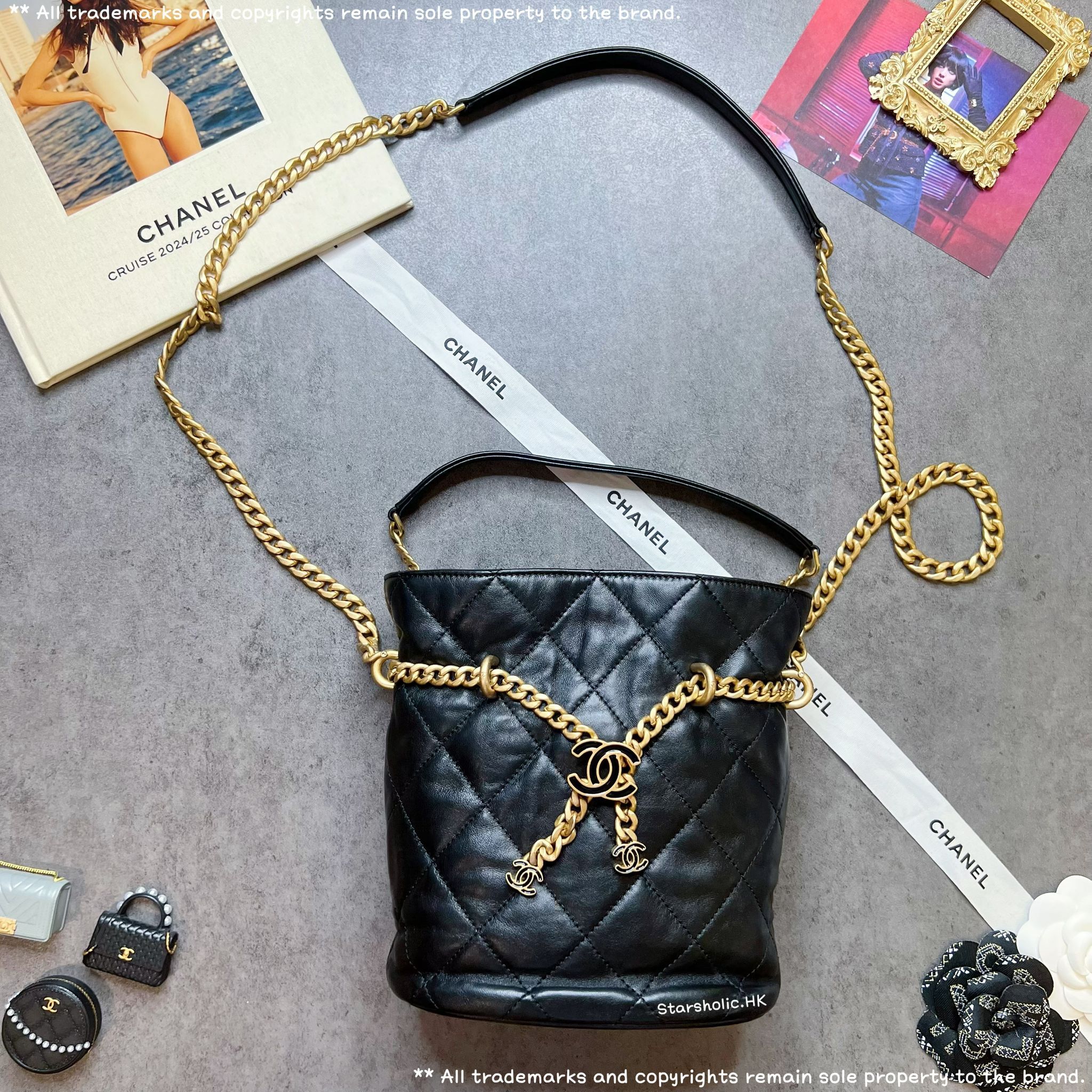 「SOLD」 CHANEL 琺瑯扣水桶包