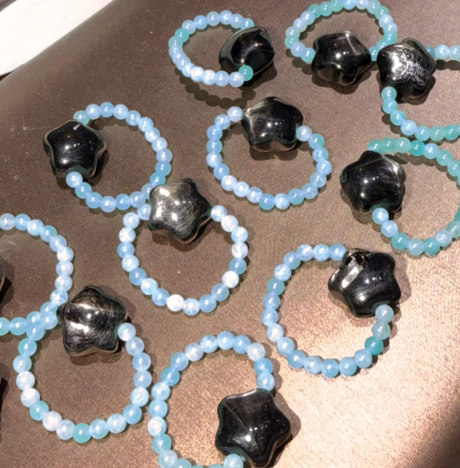 251108-C35 金運石星星天河石戒指圈