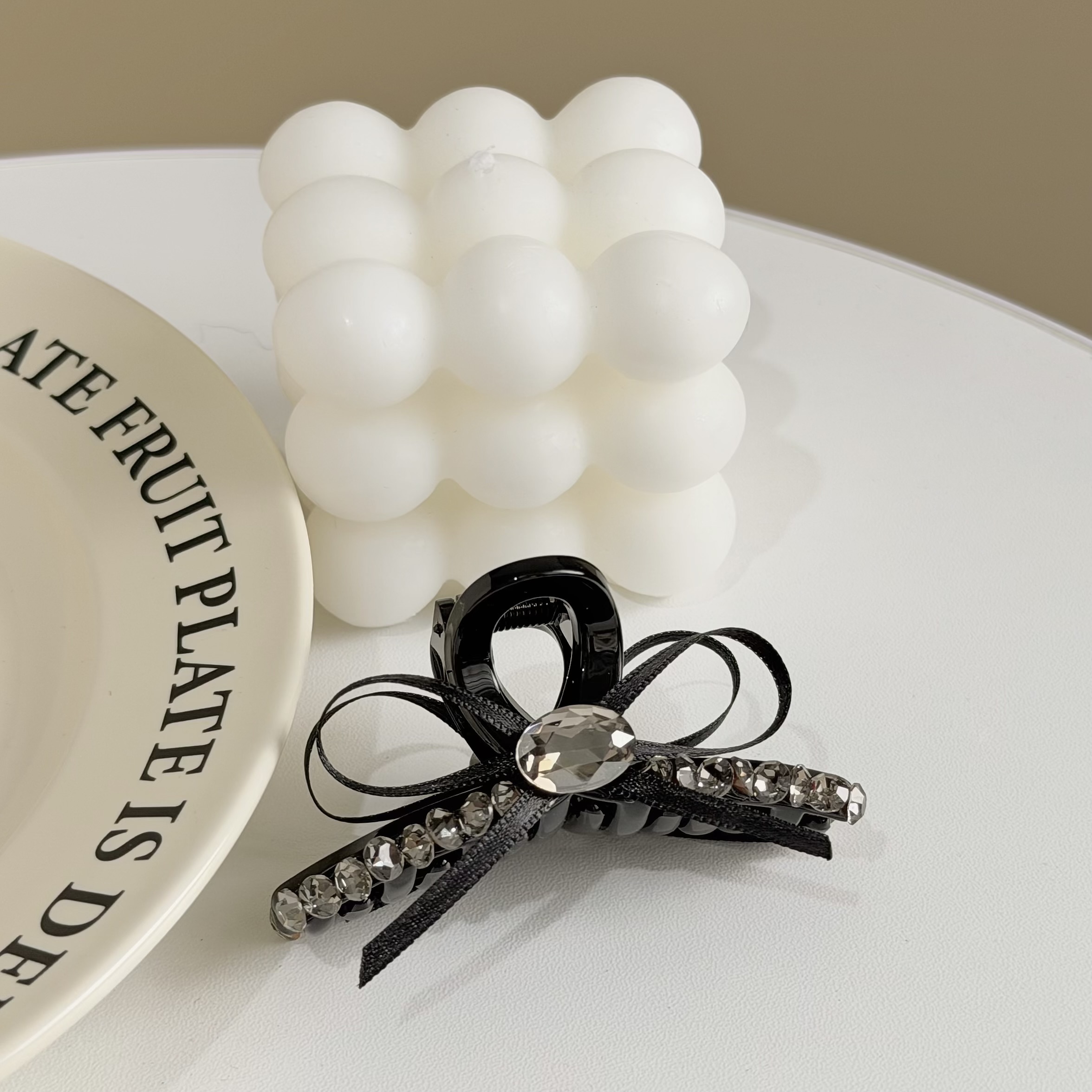 Z261水鑽蝴蝶結半頭夾【單支】