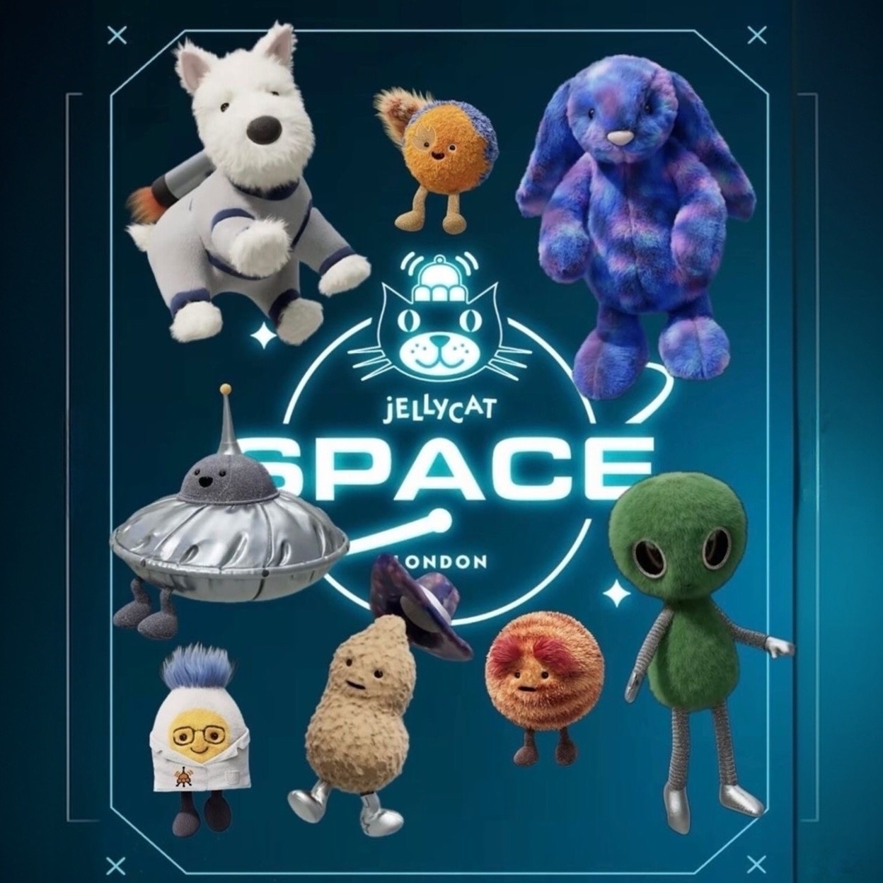英國 Jellycat Space 太空系列 Amuseables 首爾聖水洞快閃限定