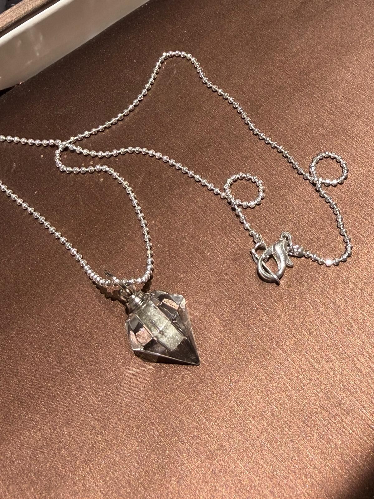 251108-C39 捷克隕石鈦鋼鏈吊咀（鑽石款）