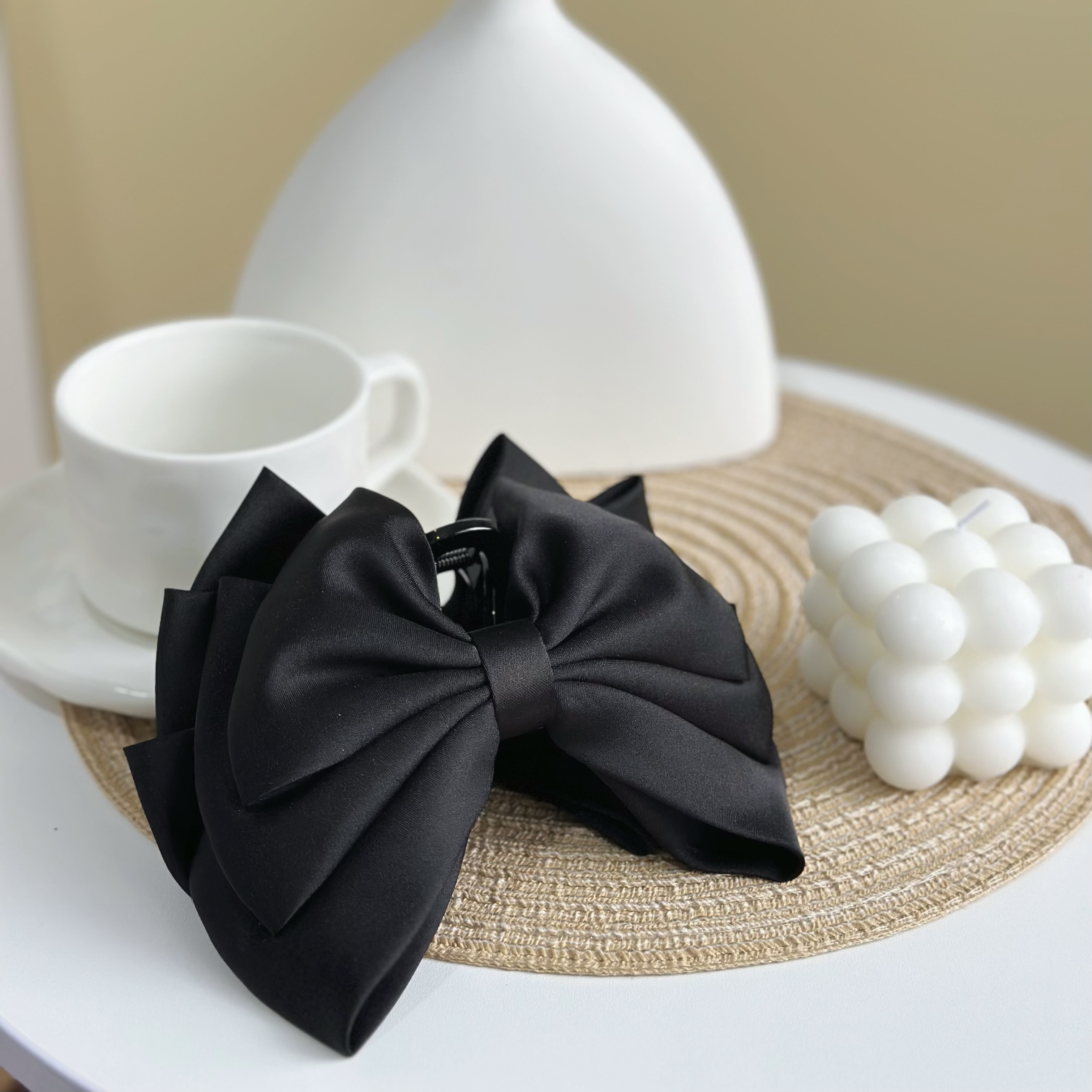 G14素面三層蝴蝶結鯊魚夾