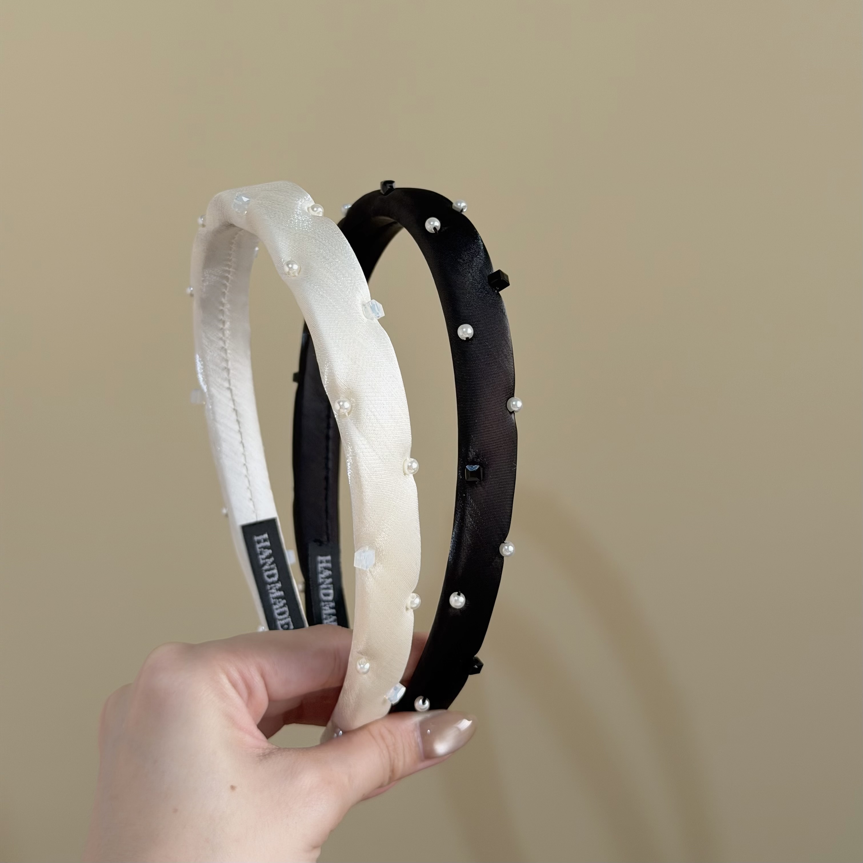 C10方塊珍珠髮箍