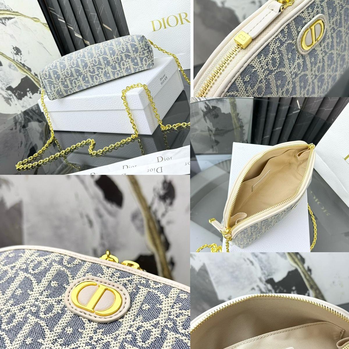 Dior Oblique 鏈條化妝包
