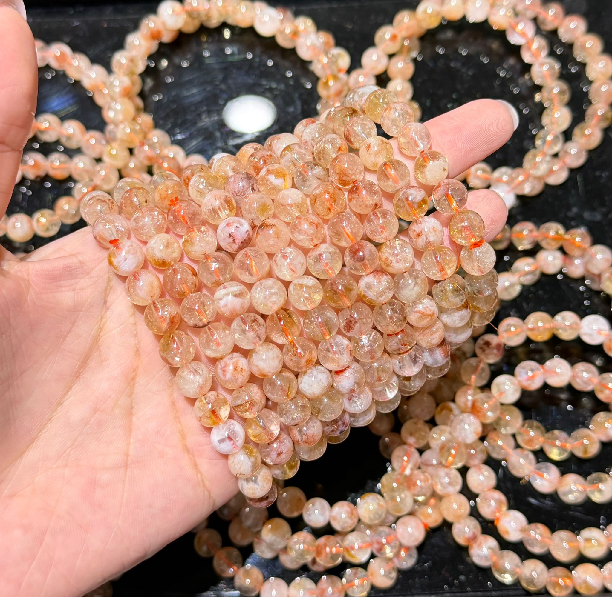 251108-C56 7mm+島嶼紅幽靈黃阿賽共生手串