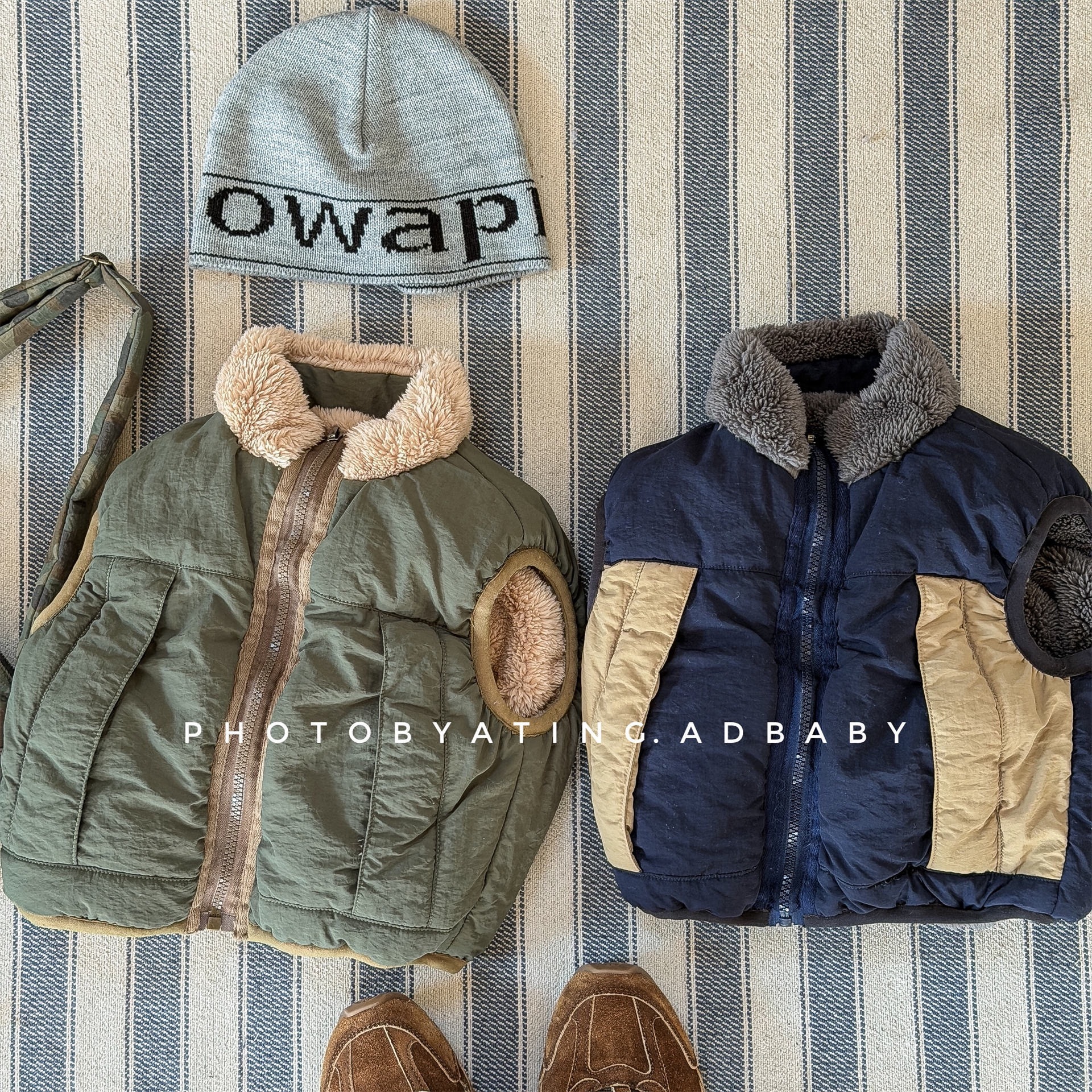 現貨90 藍｜兩色 ᝰ 撞色內刷毛背心