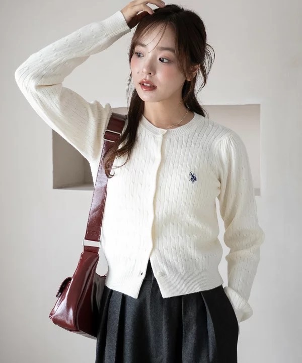 【Luxury】 U.S. POLO ASSN. × WEGO 聯名針織外套 兩色可選 不分尺寸 灰色 白色