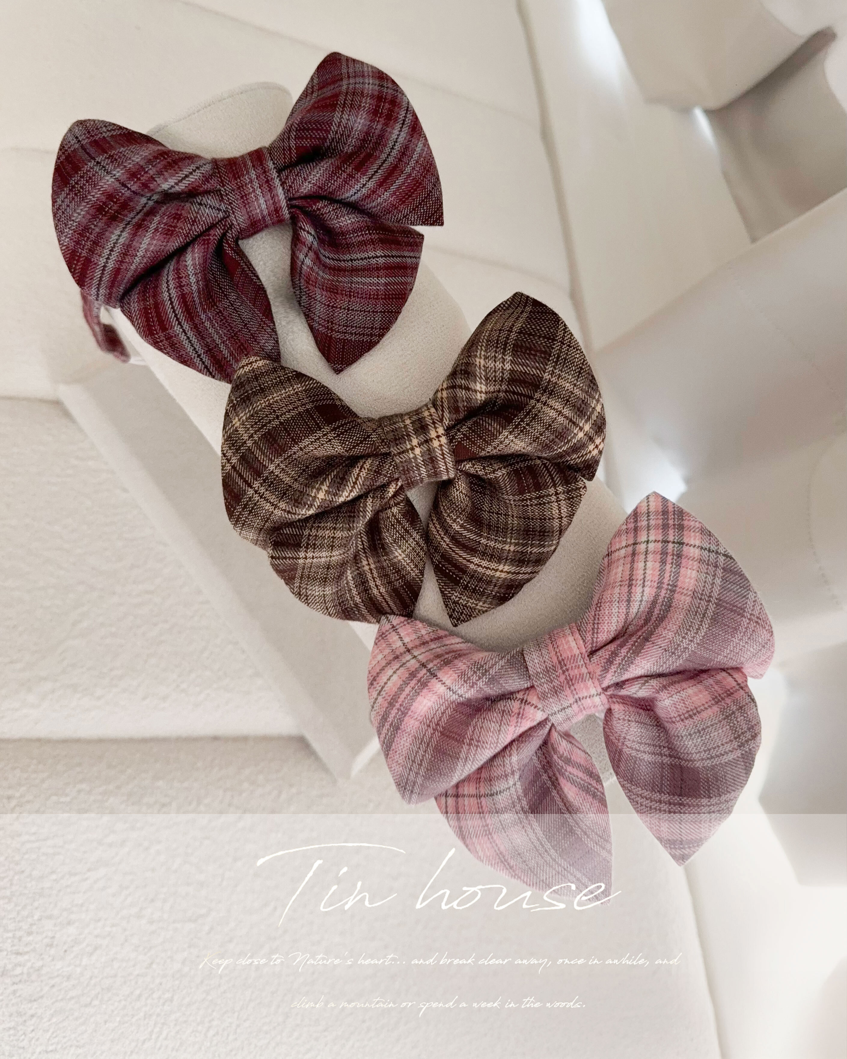 訂製-學院風格紋蝴蝶結領帶