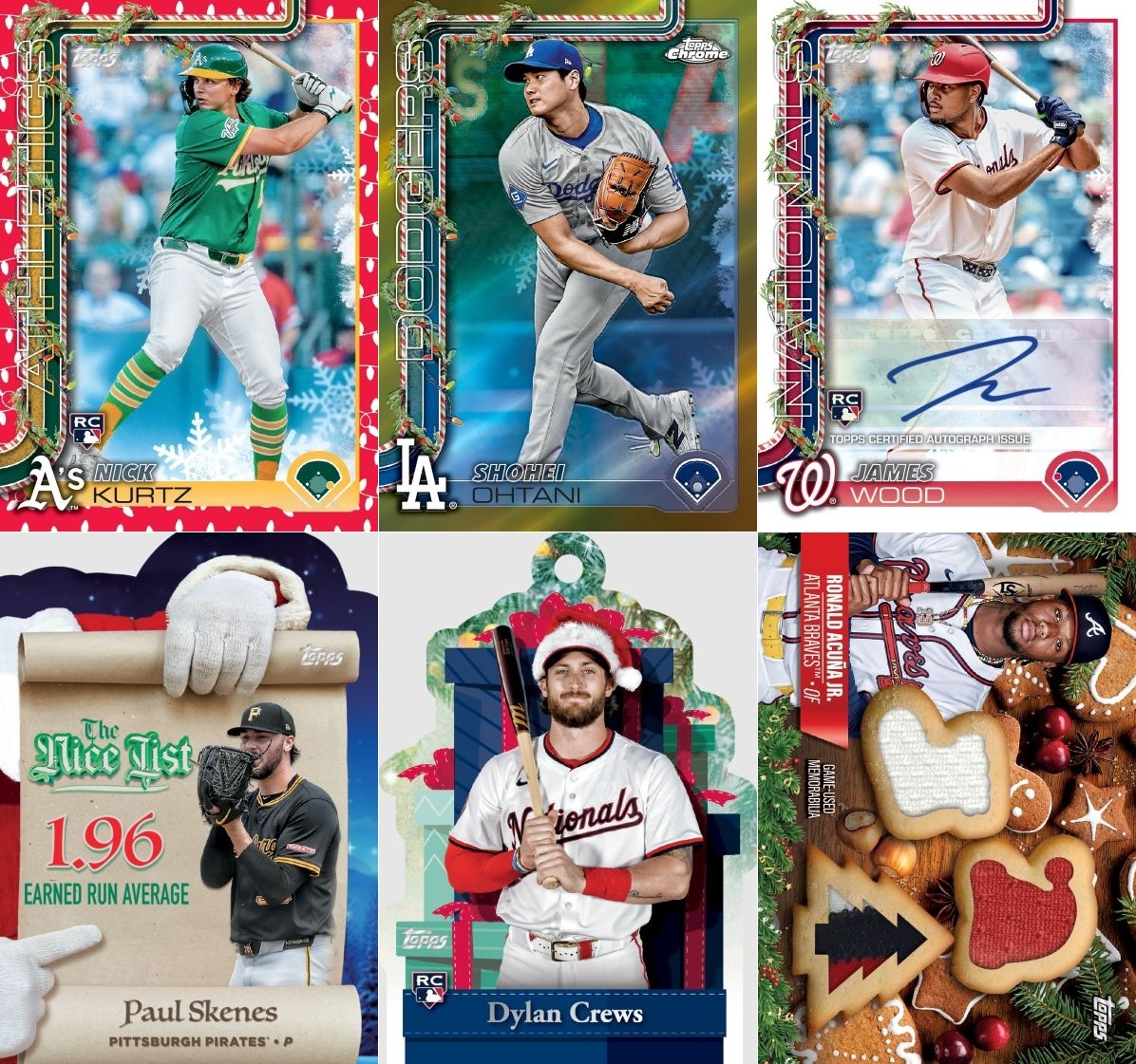 2025 Topps MLB Holiday Baseball Mega Box 球員卡 卡盒