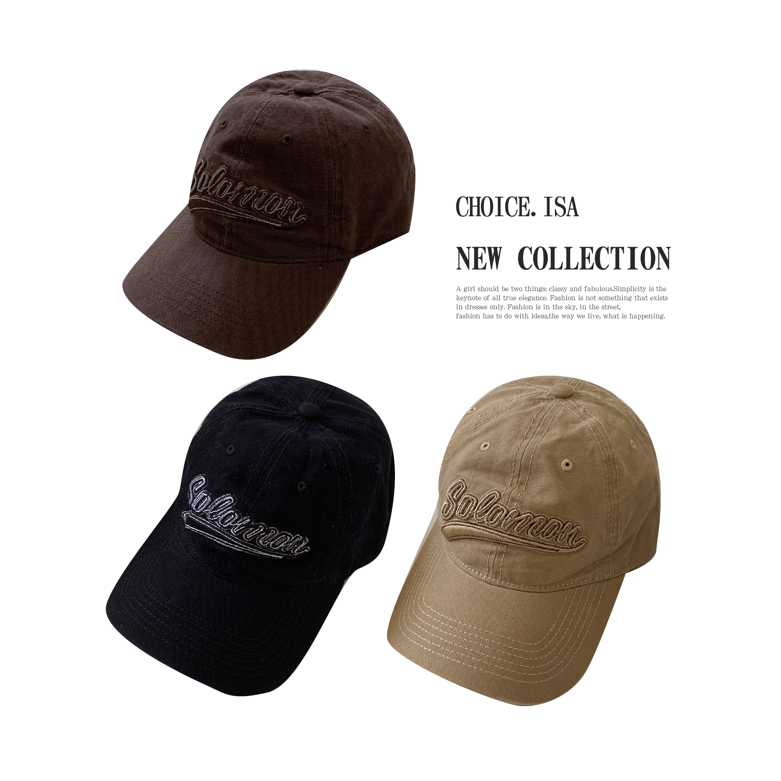 ISA_一百頂不嫌多! UNISEX百搭刺繡字母棒球帽_51018