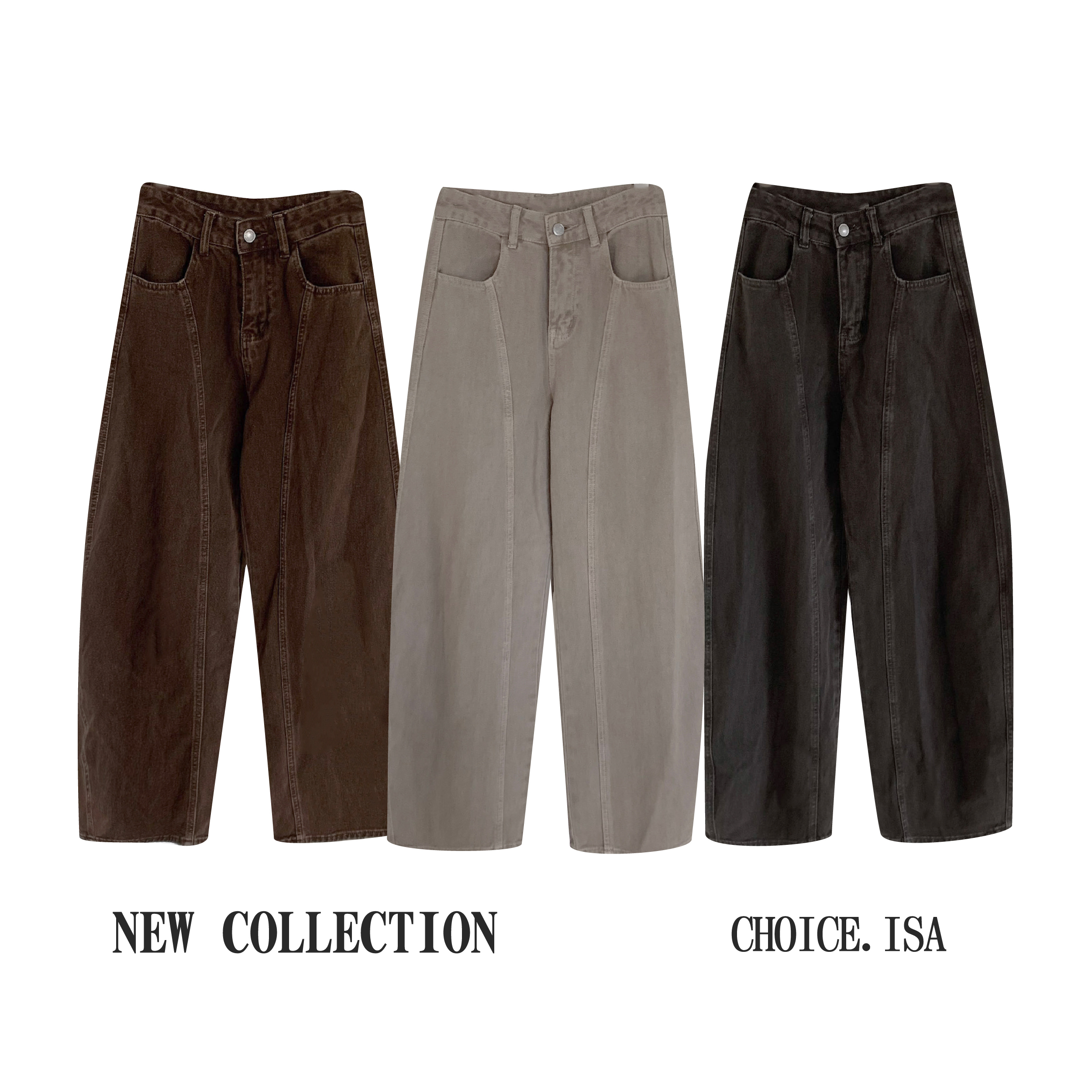 ISA_韓妞最愛 今年大勢低飽和水洗刷色牛仔褲_51058