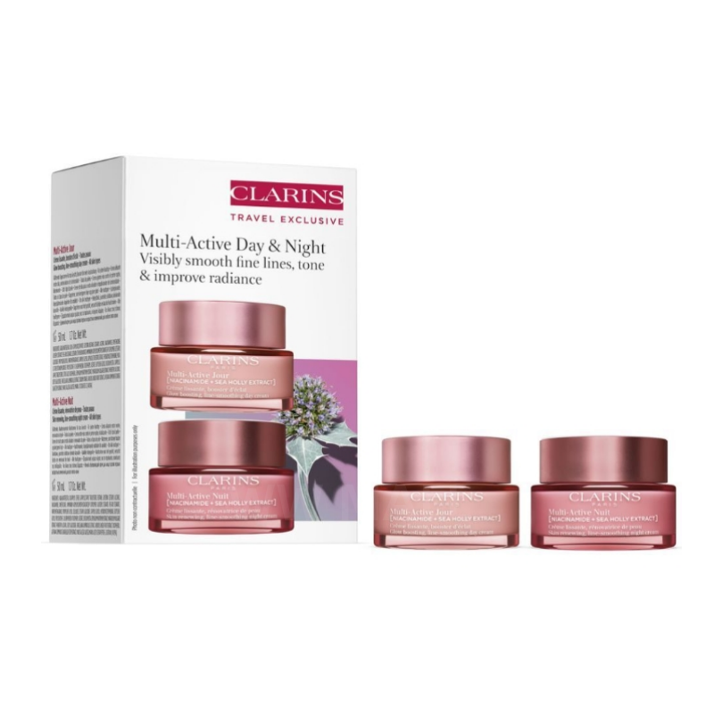 CLARINS 嬌韻詩 多元活膚套裝 (日霜50ml + 晚霜 50ml) [平行進口]