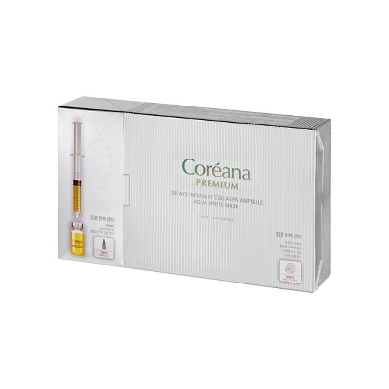 高麗雅娜 Coreana 28天膠原水凝亮白精華面膜(2ml+25ml)*10pcs [平行進口]
