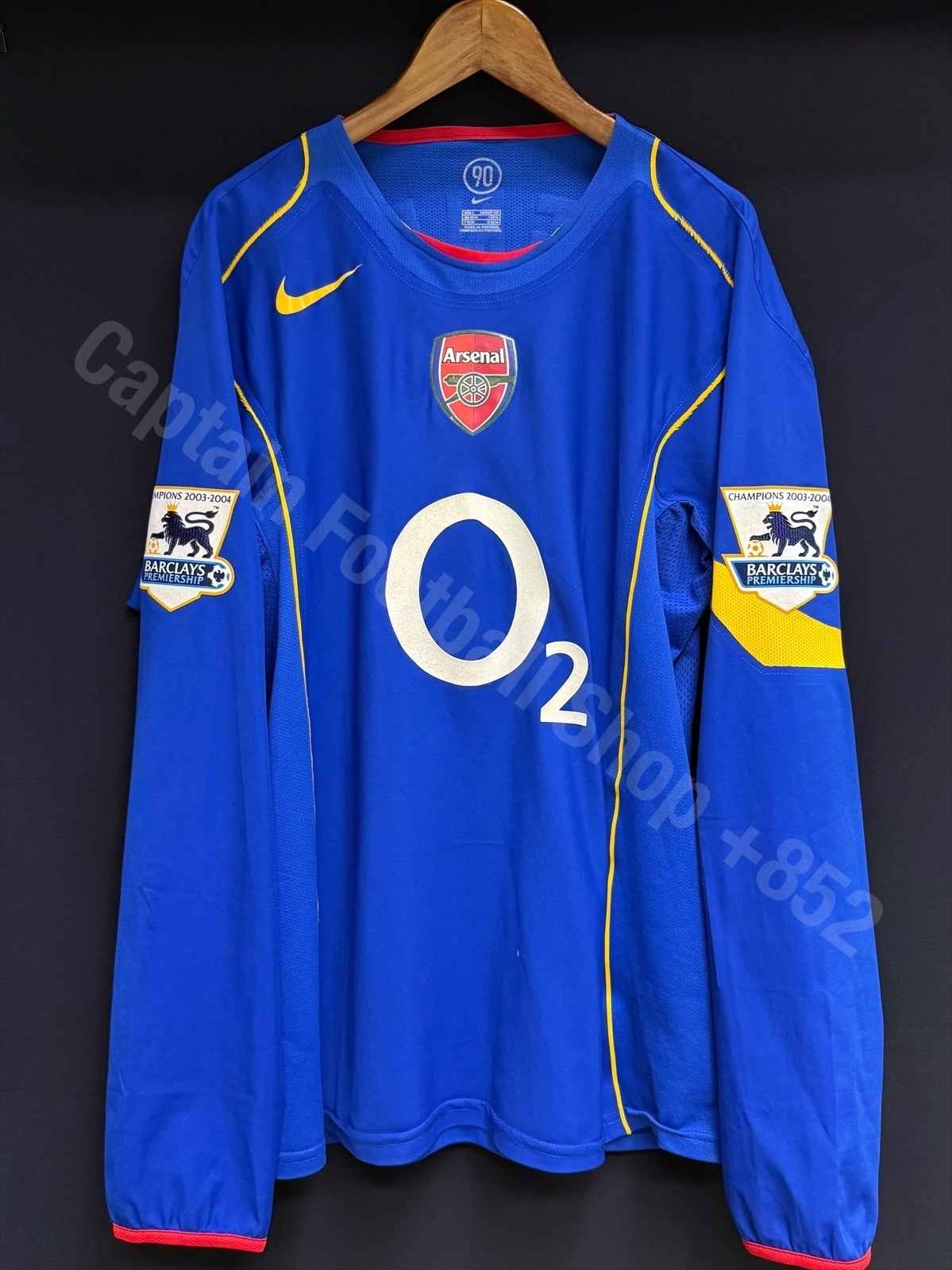 (Match Issue) Arsenal 2004-2005 Nike L/S Away Match Issue Shirt #14 HENRY