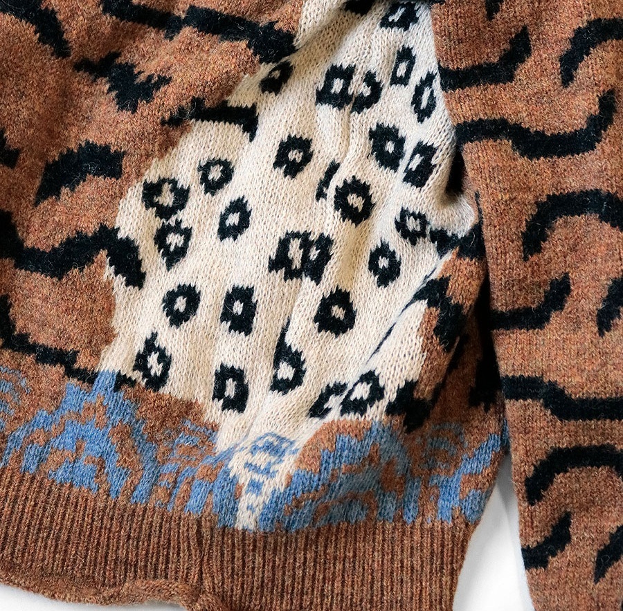 KAPITAL 7G WOOL NEPAL TIGER CREW SWEATER - PRE ORDER ITEM (預訂中)