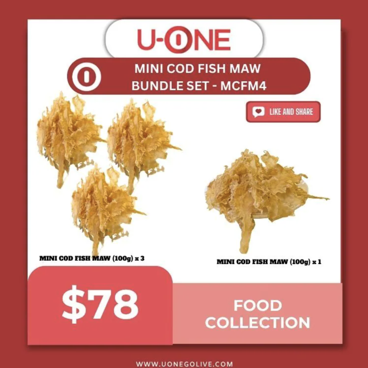 PRE ORDER - MINI COD FISH MAW BUNDLE SET - PREMCFM4