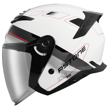ASTONE DJ15 彩繪 XA2 白黑 3/4罩 安全帽