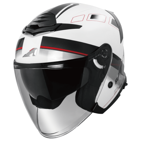 ASTONE DJ15 彩繪 XA2 白黑 3/4罩 安全帽